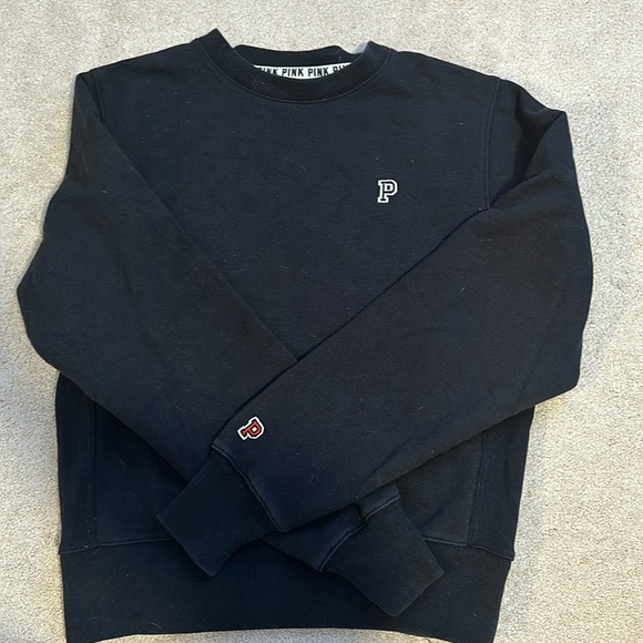 PINK Victoria's Secret Black Sweatshirt - Picture 1 of 2